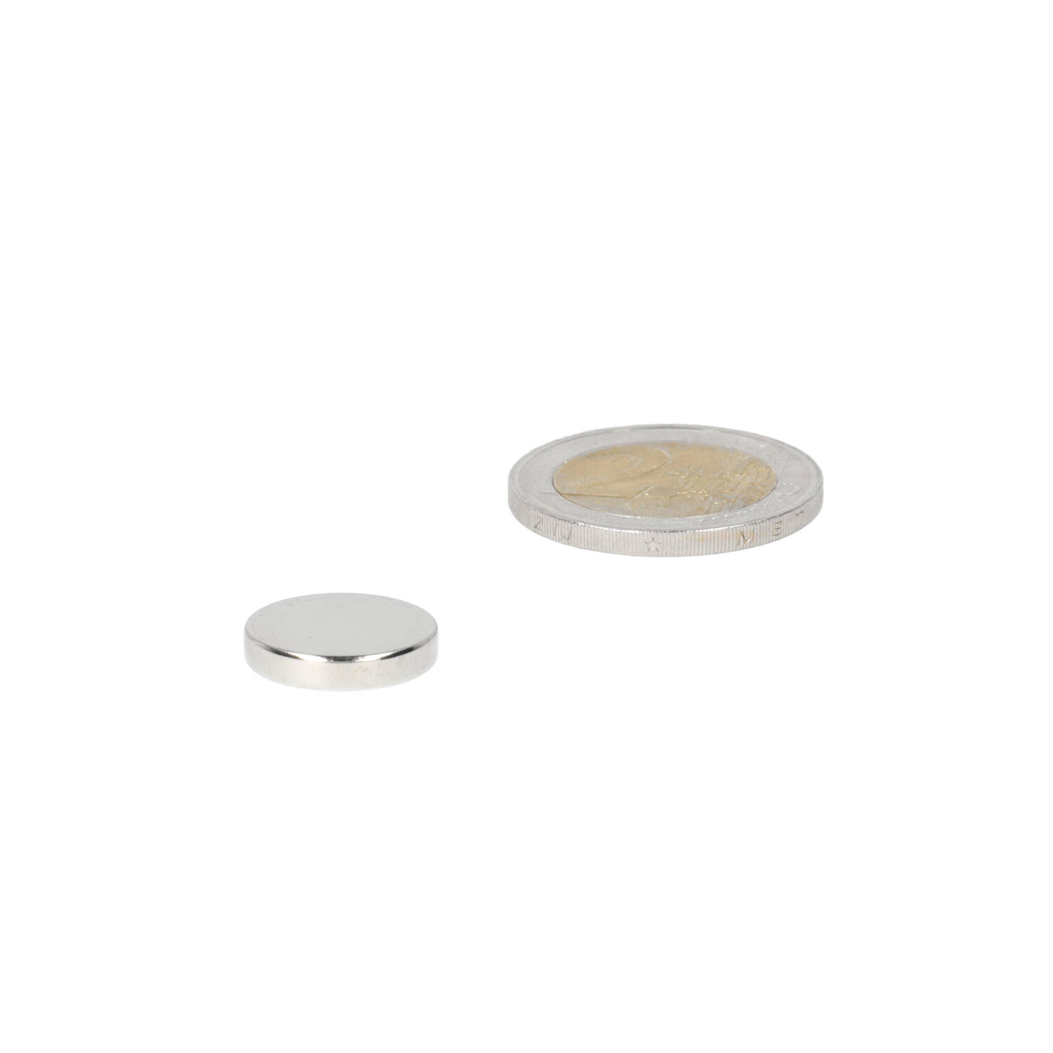 Neodym Scheibenmagnet Ø15 x 3 mm, N48, vernickelt (NiCuNi)