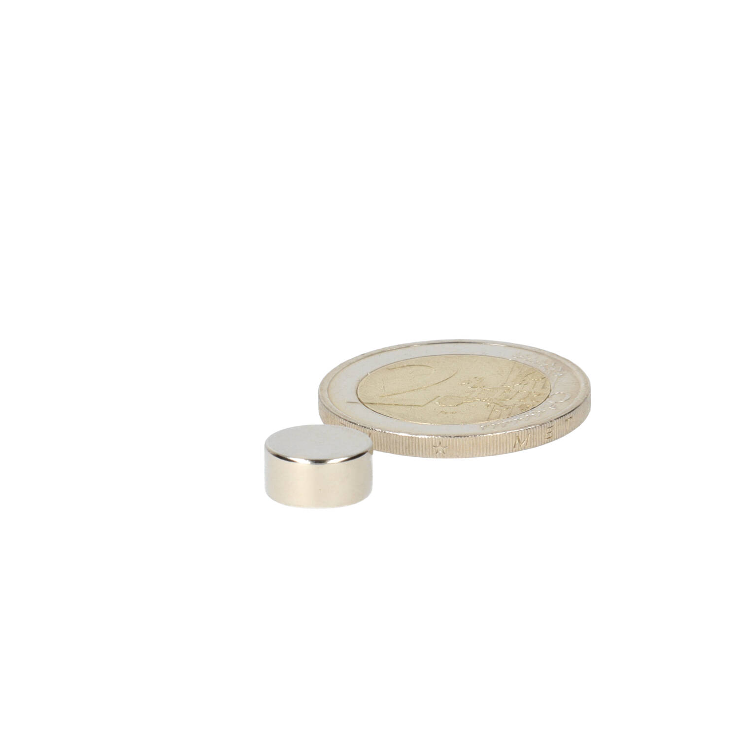 Neodym Scheibenmagnet Ø10 x 4 mm, N48, vernickelt (NiCuNi)